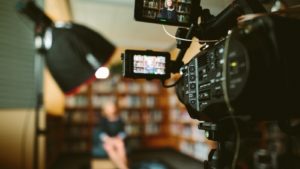 behind the scenes of a video shoot